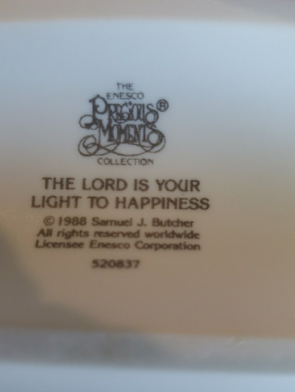 Precious Moments Wedding "The Lord is Your Light to Happiness" - Picture 5 of 5
